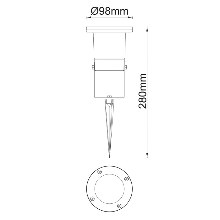 Ландшафтный светильник MW-Light Титан 808040201 в Санкт-Петербурге