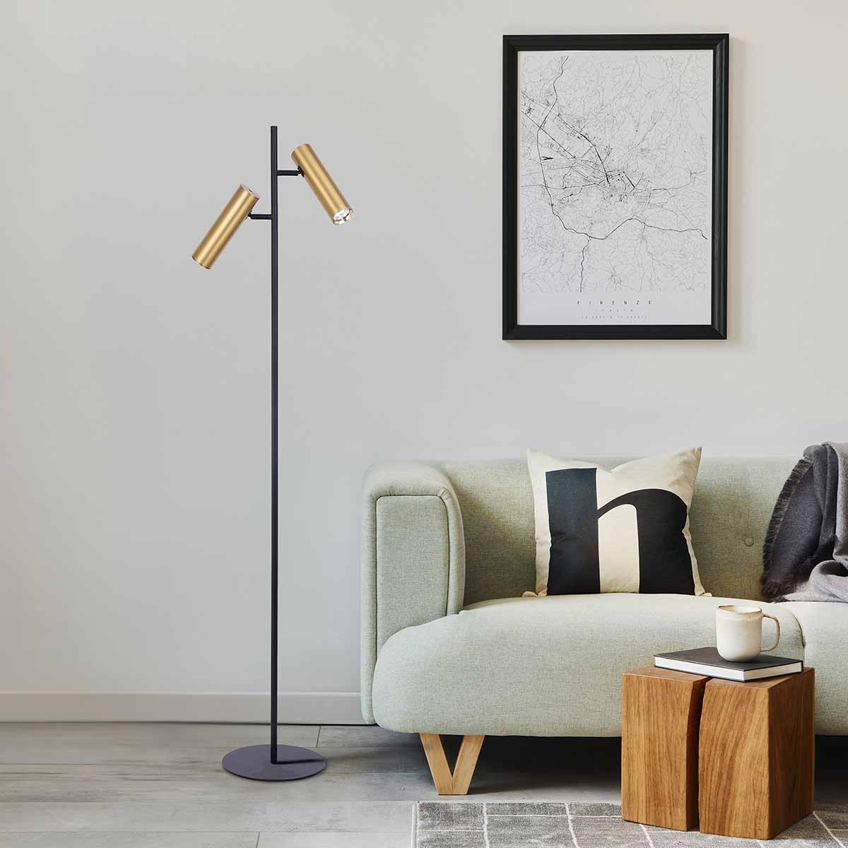 Торшер Eurosvet Barre 01087/2 латунь в Санкт-Петербурге