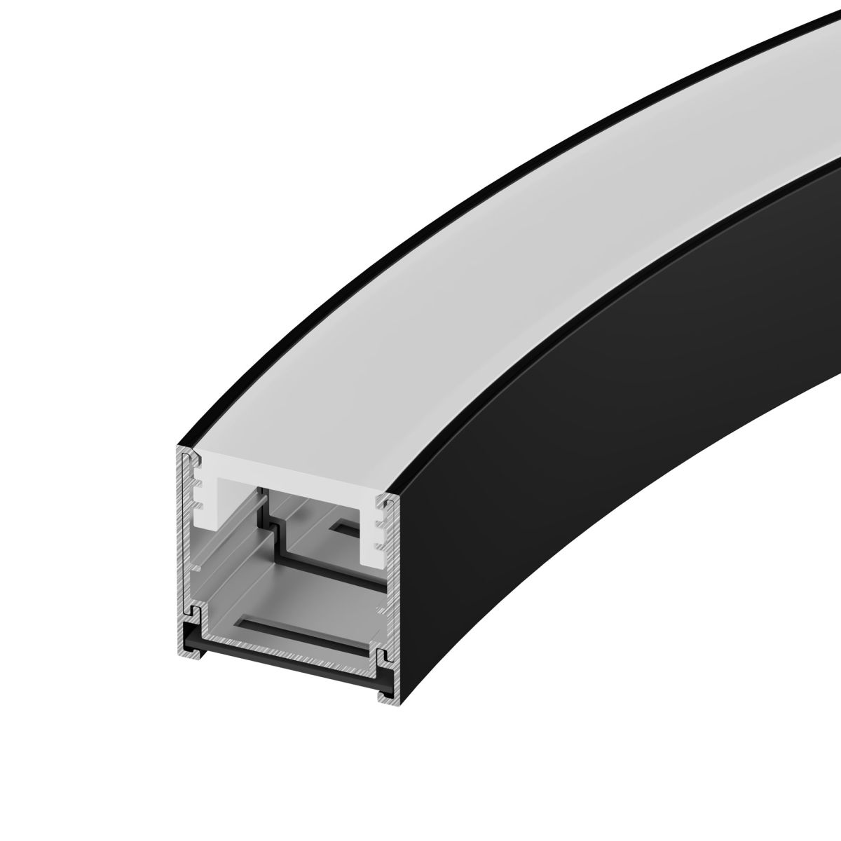 Профиль Arlight LINE-3535-BENT-SIDE-2000 ANOD BLACK (Алюминий) 066908 в Санкт-Петербурге