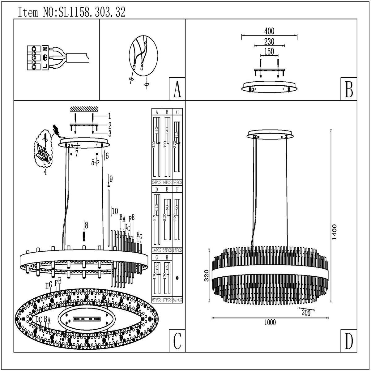 Подвесная люстра ST Luce Nitido SL1158.303.32 в Санкт-Петербурге