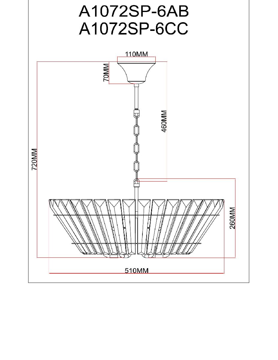 Подвесная люстра Arte Lamp Florizel A1072SP-6AB в Санкт-Петербурге