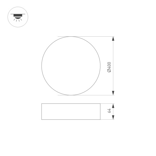 Потолочный светильник Arlight SP-Rondo-R400-40W Day4000 034816 в Санкт-Петербурге