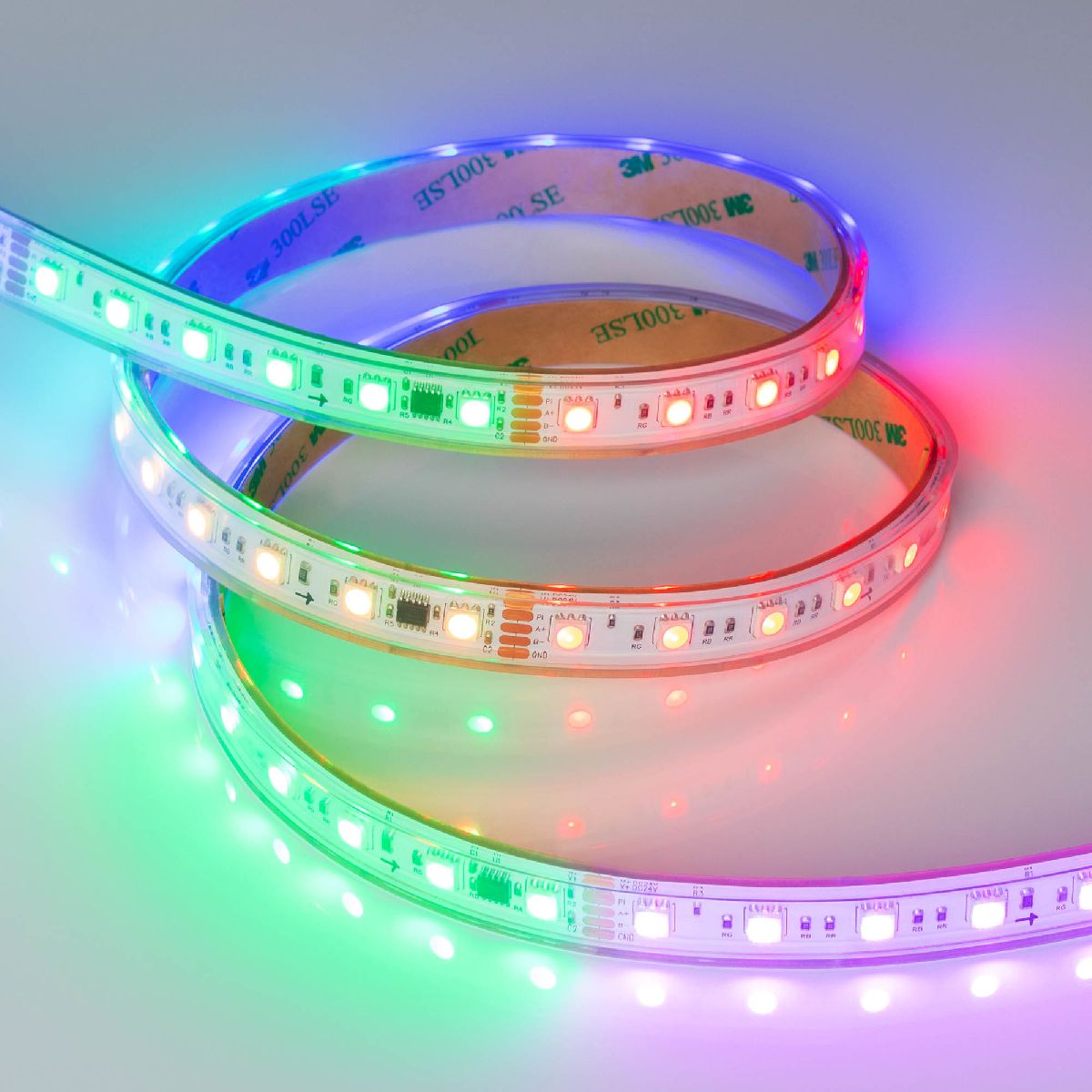 Светодиодная лента герметичная Arlight DMX-PS-B60-15mm 24V RGB-PX6 (15W/m, IP67, 5060, 5m) 037090 в Санкт-Петербурге