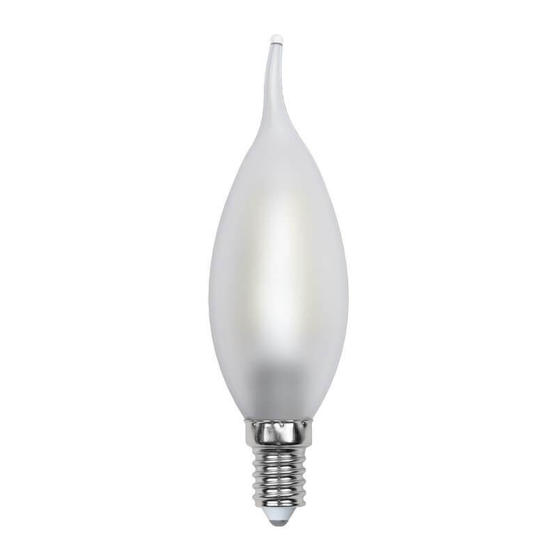 Лампа светодиодная филаментная (UL-00000306) Uniel E14 6W 3000K матовая LED-CW35-6W/WW/E14/FR PLS02WH в Санкт-Петербурге