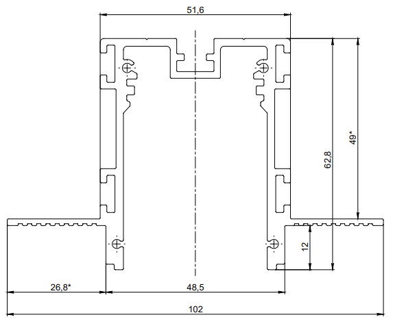 Шинопровод встраиваемый DesignLed SY-601201-RC-2-BL, 2м RU PCB 009893 в Санкт-Петербурге