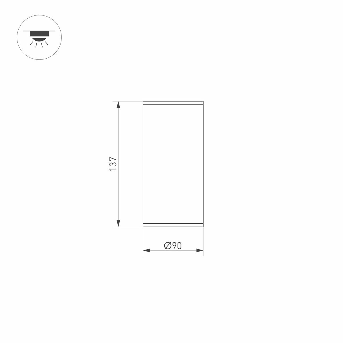 Уличный потолочный светильник Arlight LGD-Forma-Surface-R90-12W Day4000 037260 в Санкт-Петербурге