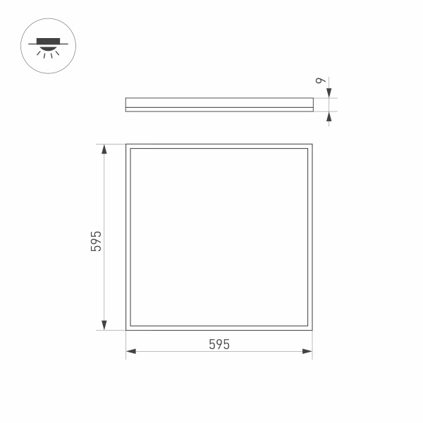 Светодиодная панель Arlight DL-Intenso-S600x600-40W White6000 032812 в Санкт-Петербурге