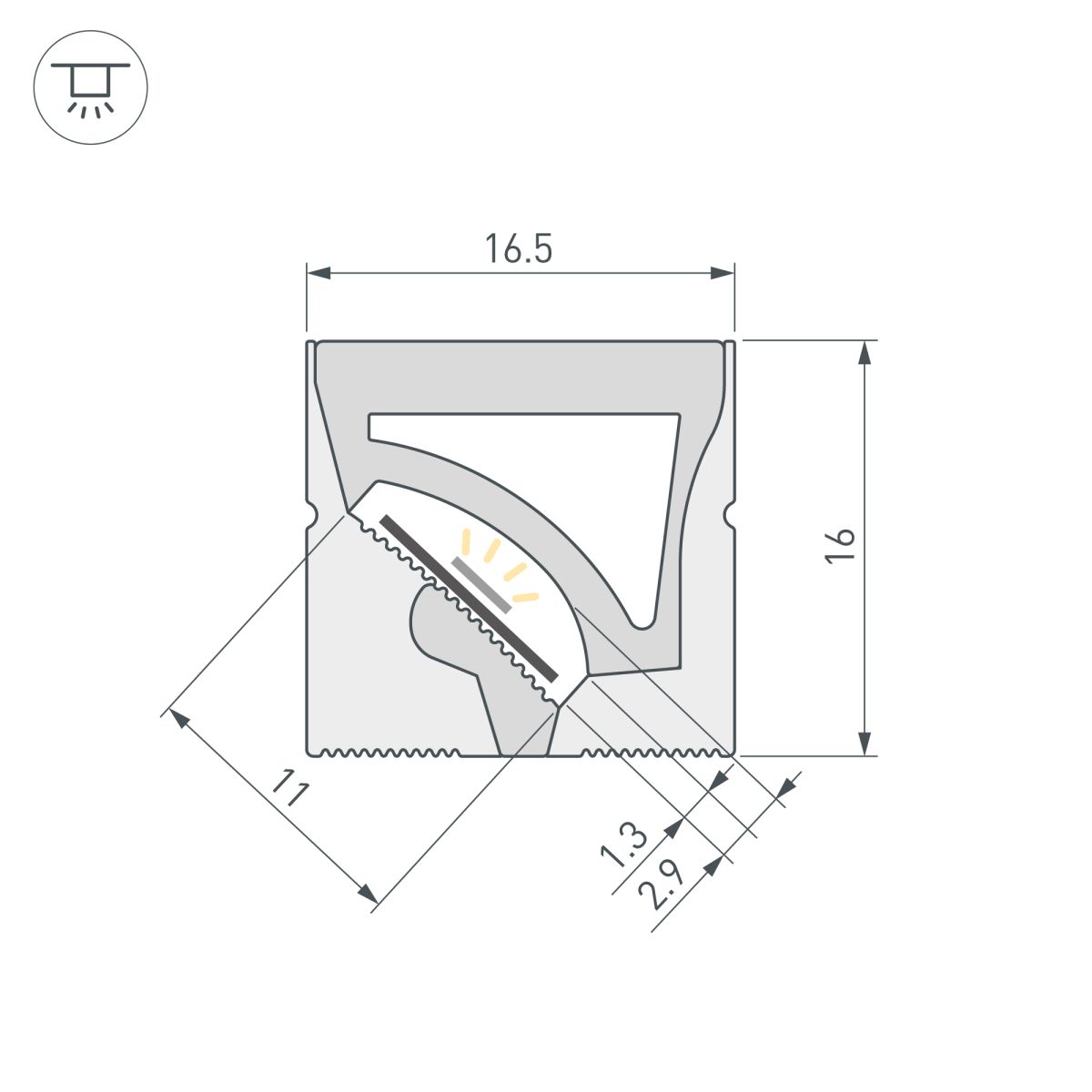Силиконовый профиль Arlight WPH-FLEX-1616-TWIST-S11-20m WHITE (Силикон) 059874 в Санкт-Петербурге