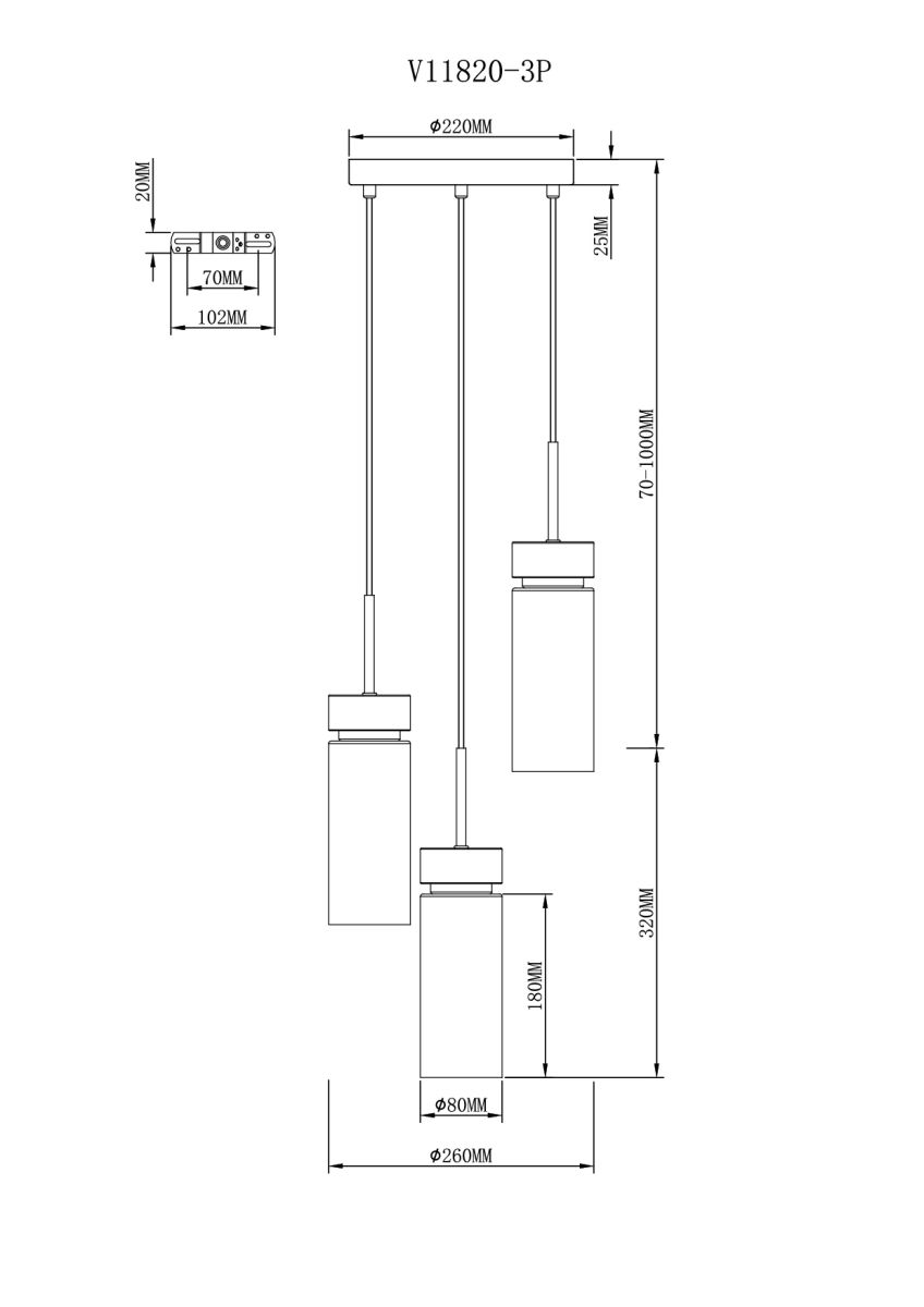 Подвесной светильник Moderli Almero V11820-3P в #REGION_NAME_DECLINE_PP#