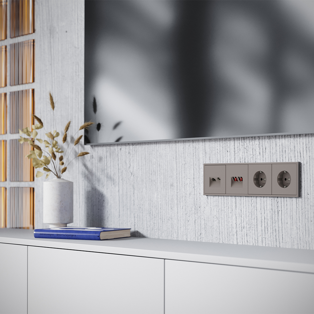 Накладка для розетки акустической 4-местной  Voltum S70 (капучино) VLS001514 в #REGION_NAME_DECLINE_PP#