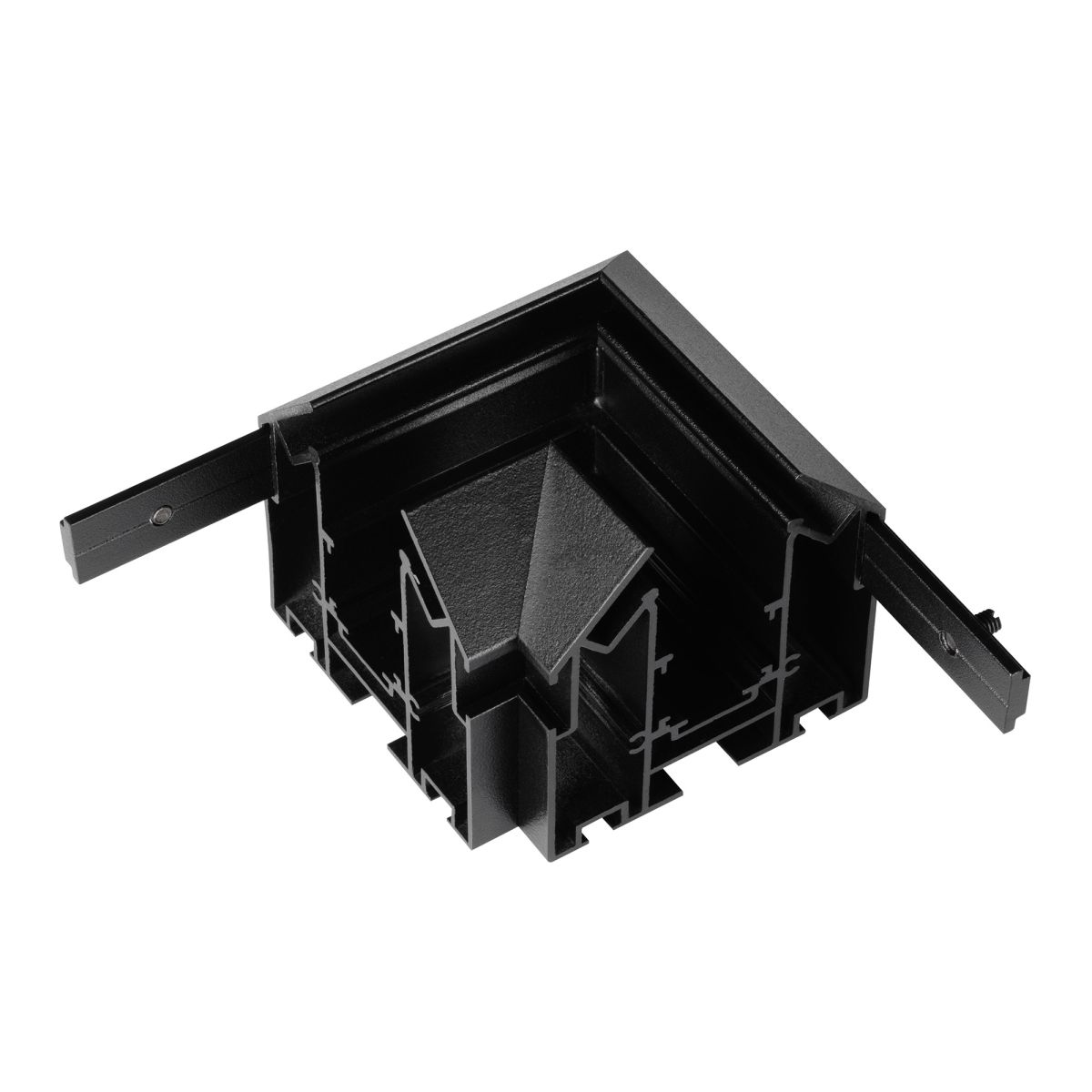 Коннектор угловой для встраиваемого в натяжной потолок магнитного шинопровода Arlight MAG-ORIENT-CON-2653-STR-G-L90 (BK) (IP20 Металл) 054168 в #REGION_NAME_DECLINE_PP#