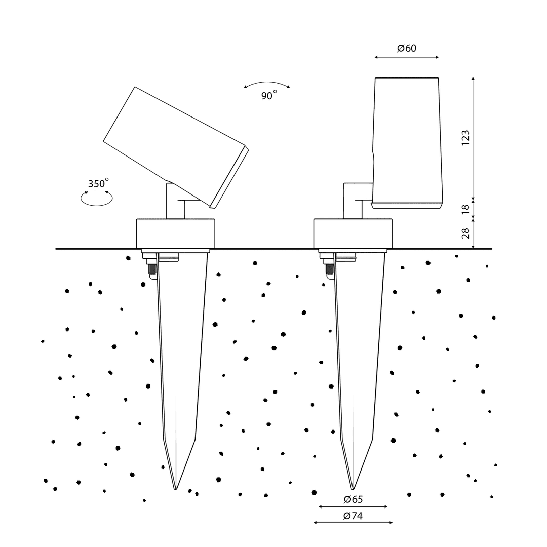 Стойка грунтовая для ландшафтного светильника DesignLed DL-P201-BL 003755 в Санкт-Петербурге