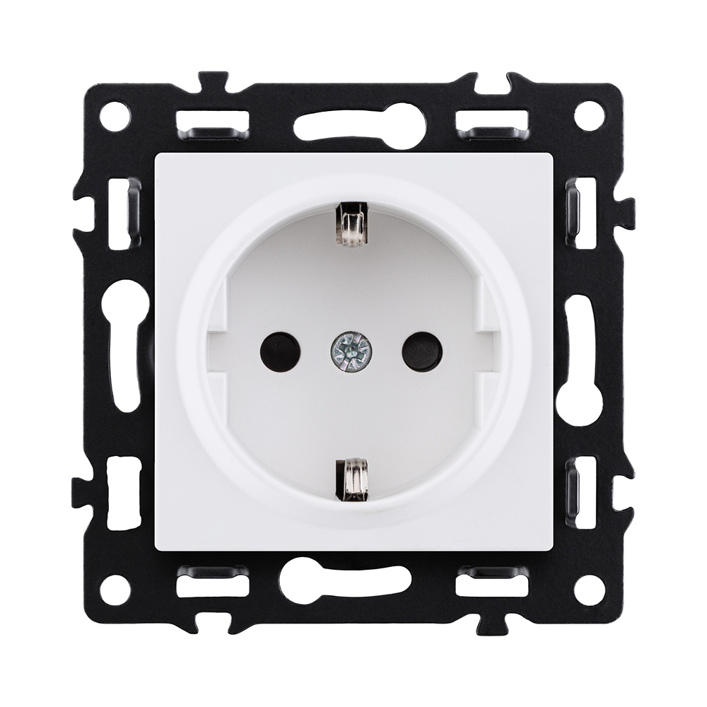 Розетка штепсельная SCHUKO 16A/250 В, белый Kollinger Asthetik AS-014WH в #REGION_NAME_DECLINE_PP#