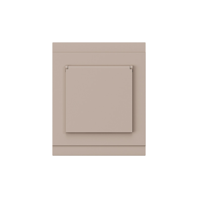 Розетка SETE 1-ая с/з с/у, со шторками и крышкой 16А кашемир IP20/IP44 KRANZ KR-79-0728-2 в Санкт-Петербурге
