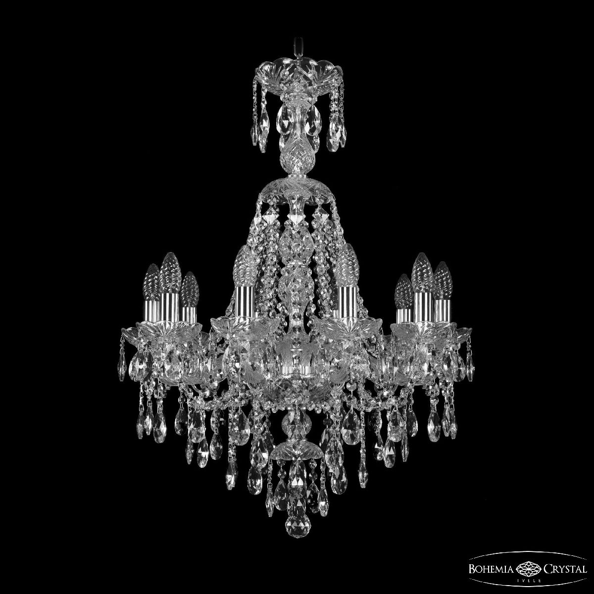 Подвесная люстра Bohemia Ivele Crystal 1415/10/200/XL-76 Ni в Санкт-Петербурге