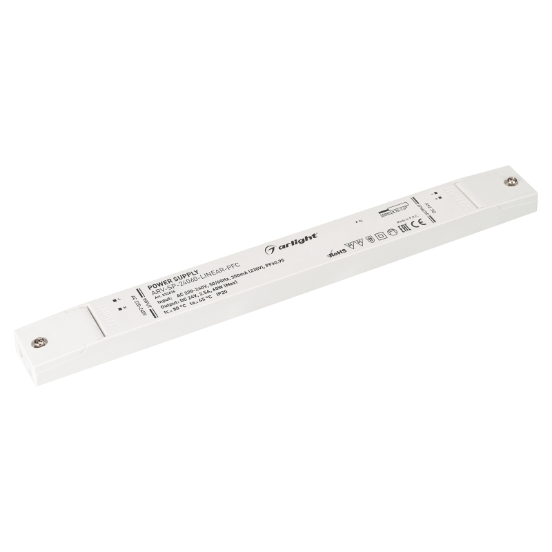 Блок питания Arlight ARV-SP-24060-Linear-PFC (24V, 2.5A, 60W) 032624 в Санкт-Петербурге