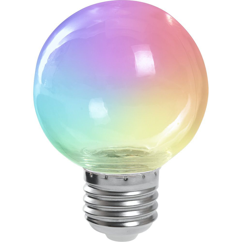 Лампа светодиодная Feron LB-371 шар прозрачный E27 3W RGB быстрая смена цвета 38130 в Санкт-Петербурге