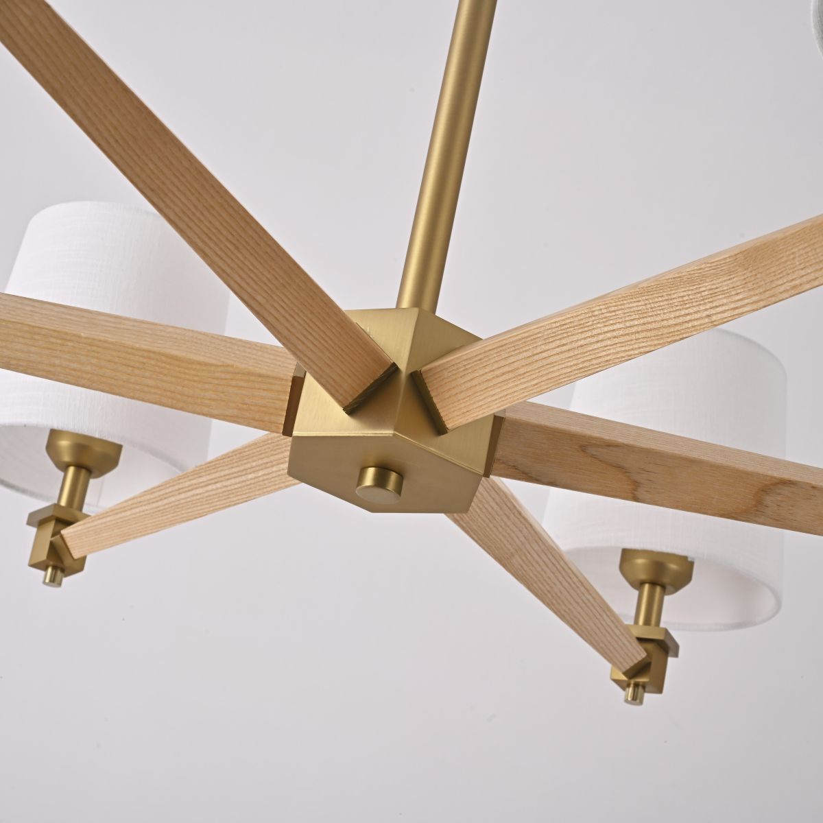 Люстра на штанге ImperiumLoft Stavra Jorgenson White/Light Wood 203575-26 в Санкт-Петербурге