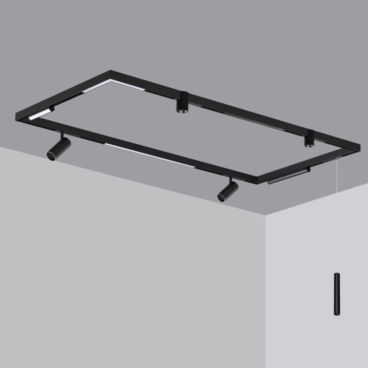 Шинопровод накладной/подвесной в комплекте заглушки 2шт, крышка и соединительная планка 1шт Novotech Port Vector 135301 в #REGION_NAME_DECLINE_PP#