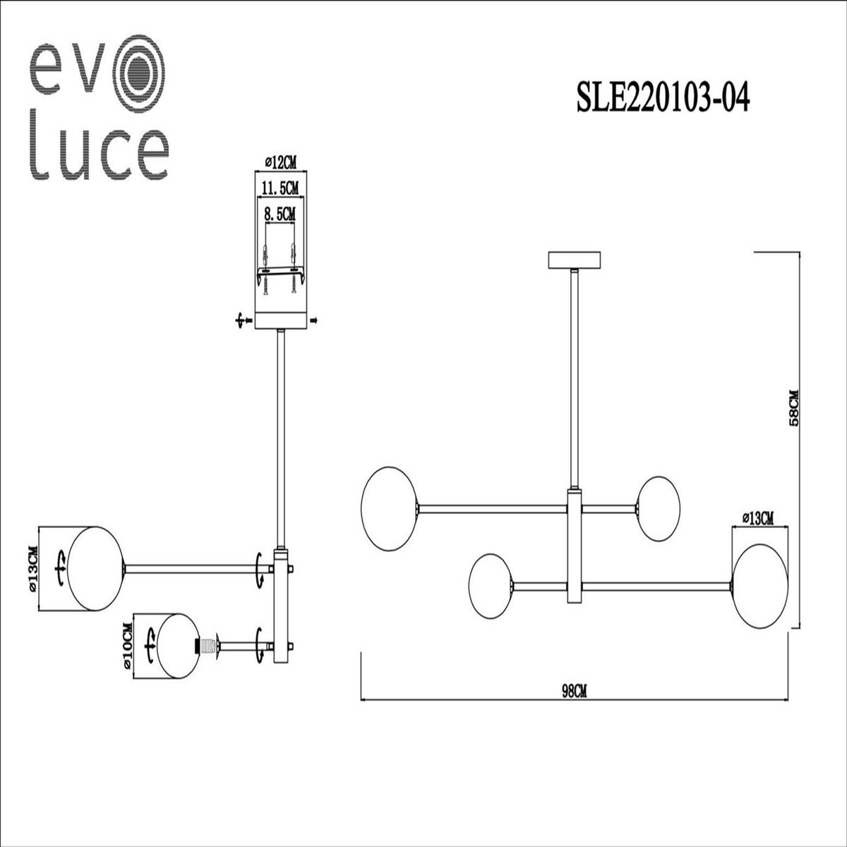 Подвесная светодиодная люстра Evoluce Arcola SLE220103-04 в Санкт-Петербурге