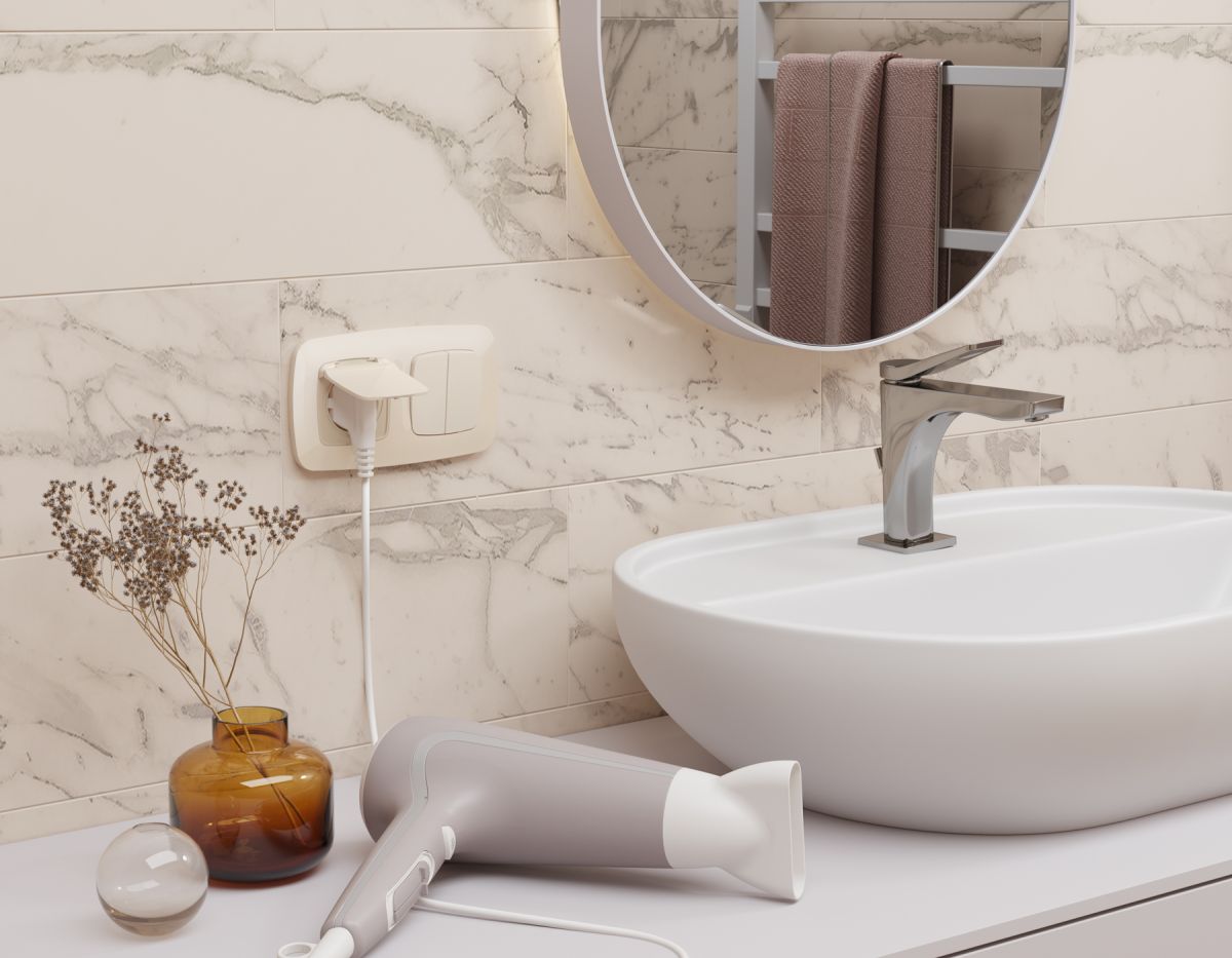 Комплект механизма 2-клавишного перекрестного выключателя Ambrella Volt 10A-250V OMEGA MO303030 Бежевый глянец QUANT (OP3030, VM125) в Санкт-Петербурге