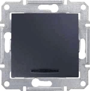 Выключатель кнопочный с синей подсветкой Schneider Electric Sedna 10A 250V SDN1600170 в Санкт-Петербурге