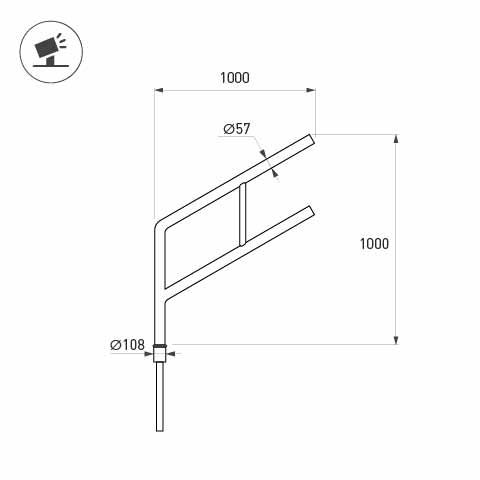 Кронштейн Arlight OXOR-SG2-1000x108-L1000 BLACK 051649 в Санкт-Петербурге