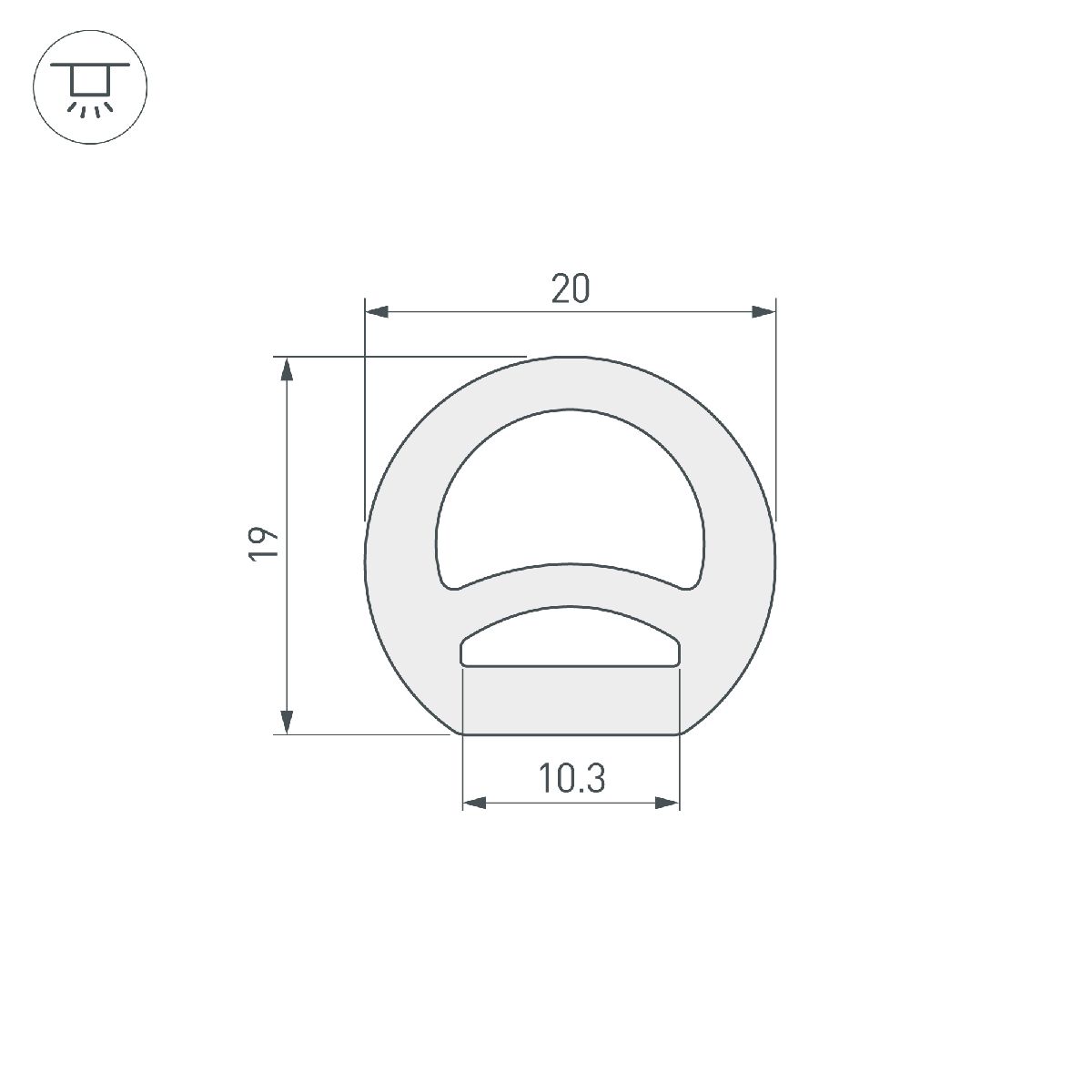 Силиконовый профиль Arlight WPH-FLEX-D20-TOP-S10-50m WHITE 040833 в Санкт-Петербурге