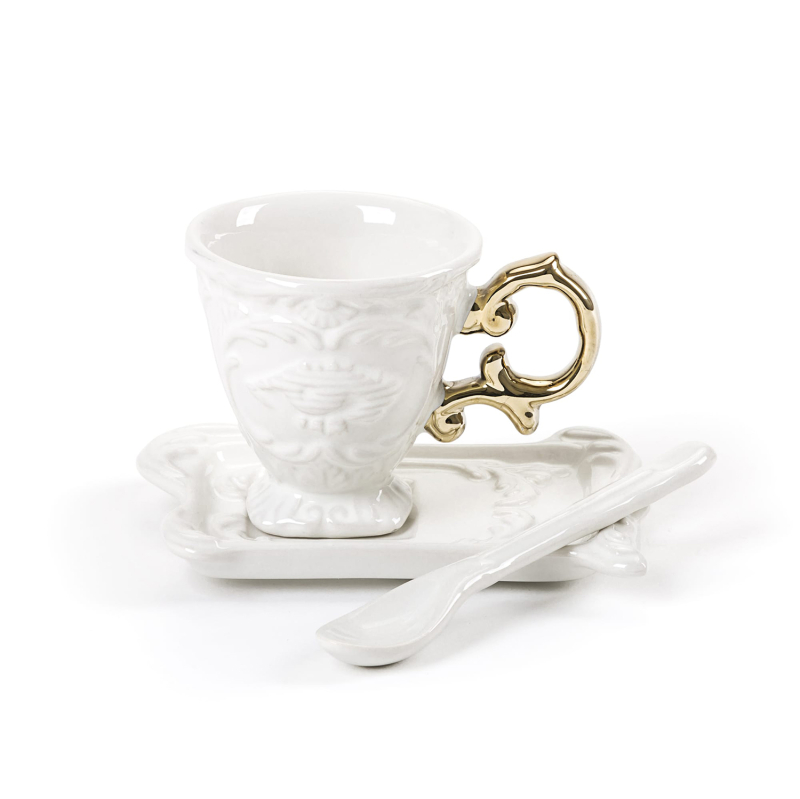 Блюдце с чашкой I-Coffee Seletti I-Wares Gold 9869 в Санкт-Петербурге