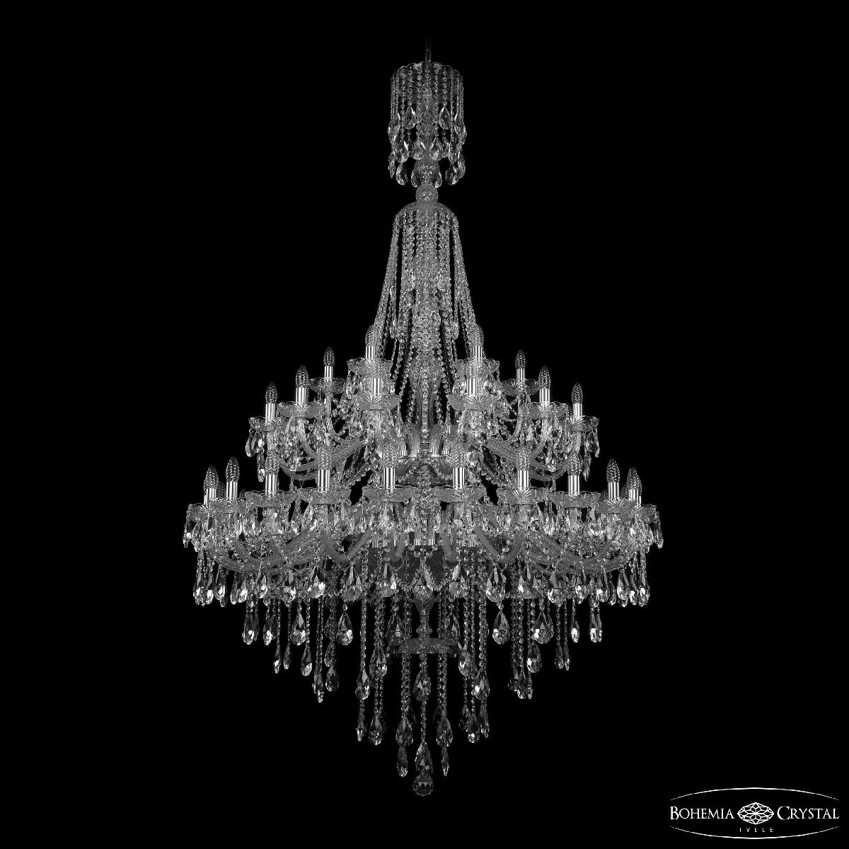 Подвесная люстра Bohemia Ivele Crystal 1415/24+12+6/460/XL-213/2d Ni в Санкт-Петербурге
