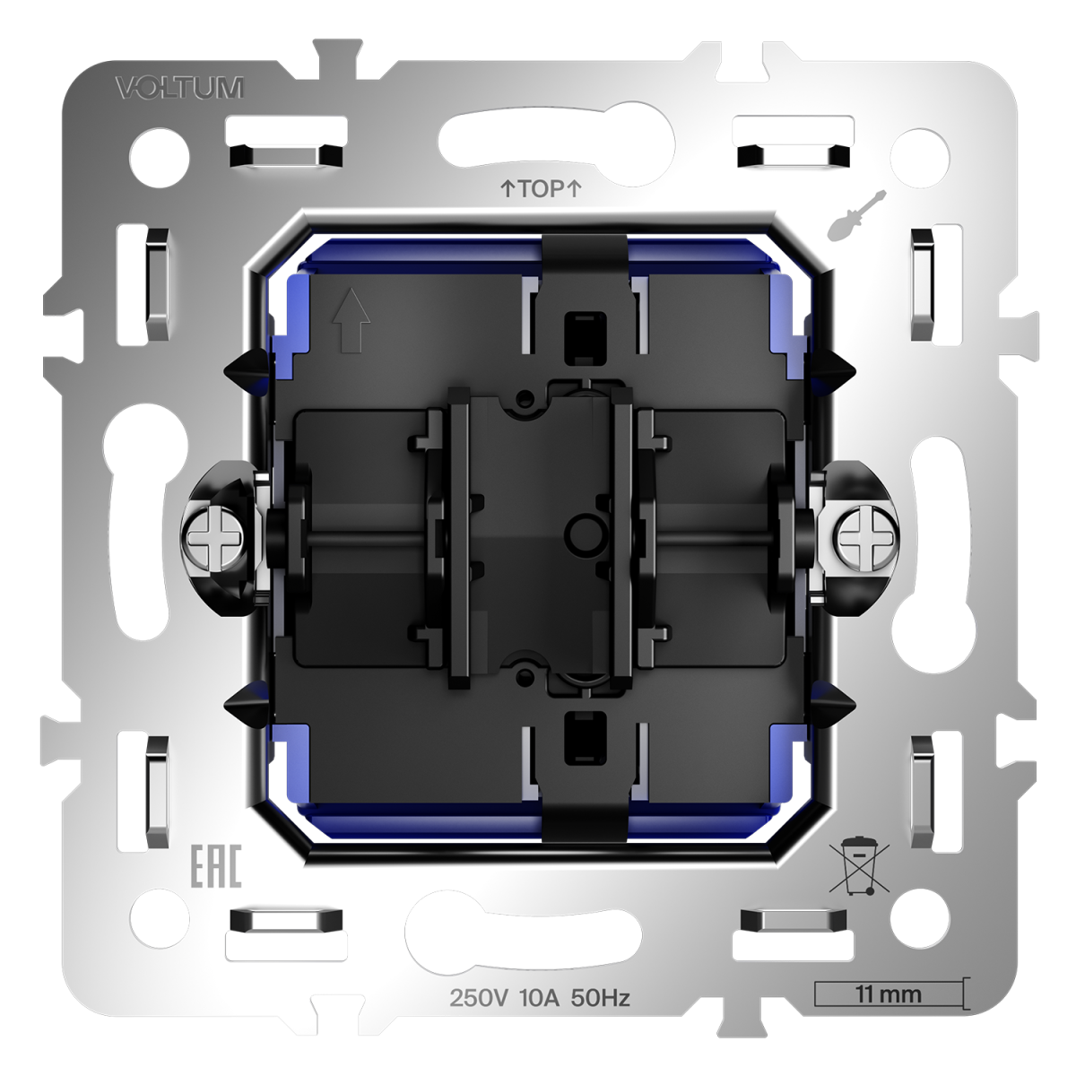 Механизм выключателя одноклавишного 10А Voltum S70 VLS0101M в #REGION_NAME_DECLINE_PP#