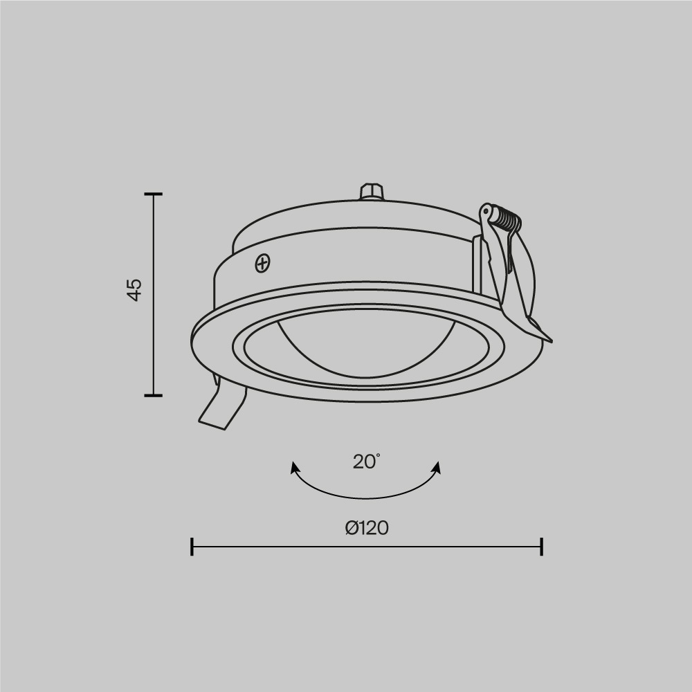 Встраиваемый светильник Maytoni Lens DL105-12W4K-W в Санкт-Петербурге