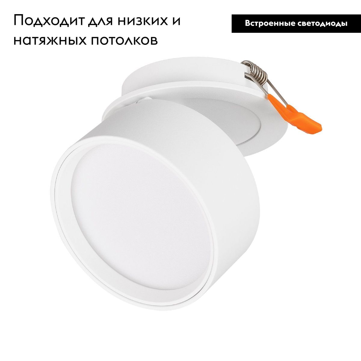 Встраиваемый спот Arlight LGD-POT-BUILT-R85-12W Warm3000 (WH, 100 deg, 230V) 045780 в Санкт-Петербурге