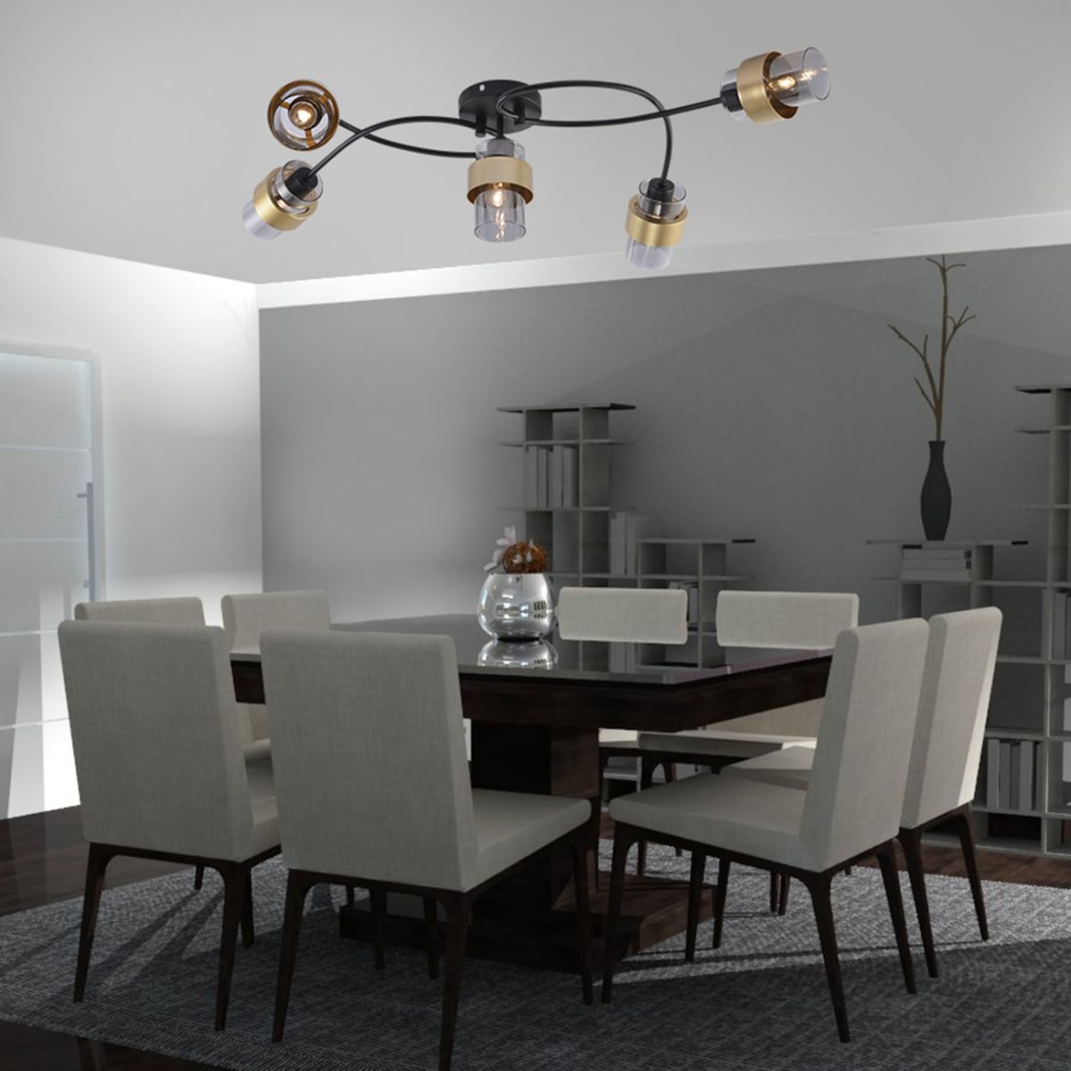 Потолочная люстра Escada Hurricane 1139/5P Black/Gold в Санкт-Петербурге