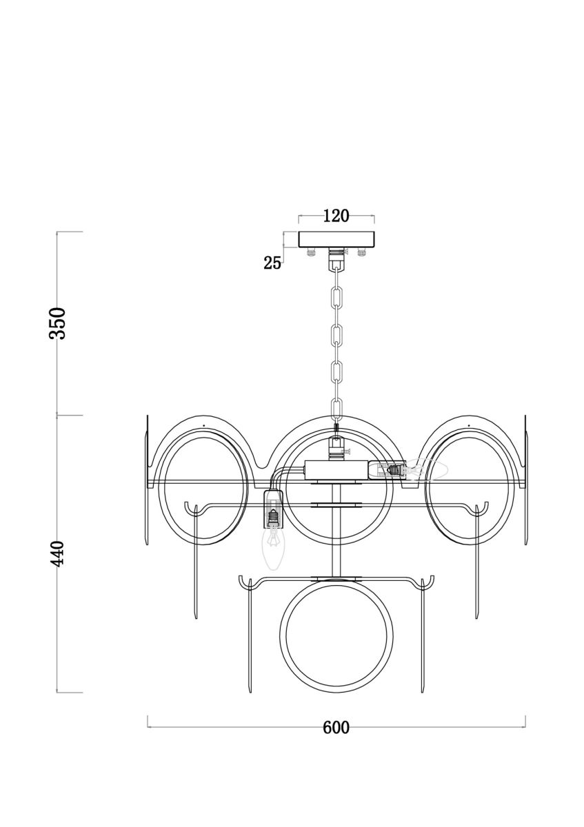 Подвесная люстра Freya Tea FR5146PL-07G в Санкт-Петербурге