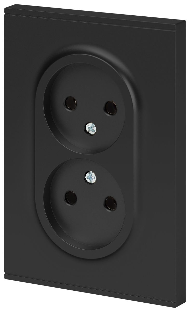 Розетка Эра Arktik 16-2107-05 без заземления двойная 2X2P 16А-250В антрацит Б0071685 в #REGION_NAME_DECLINE_PP#