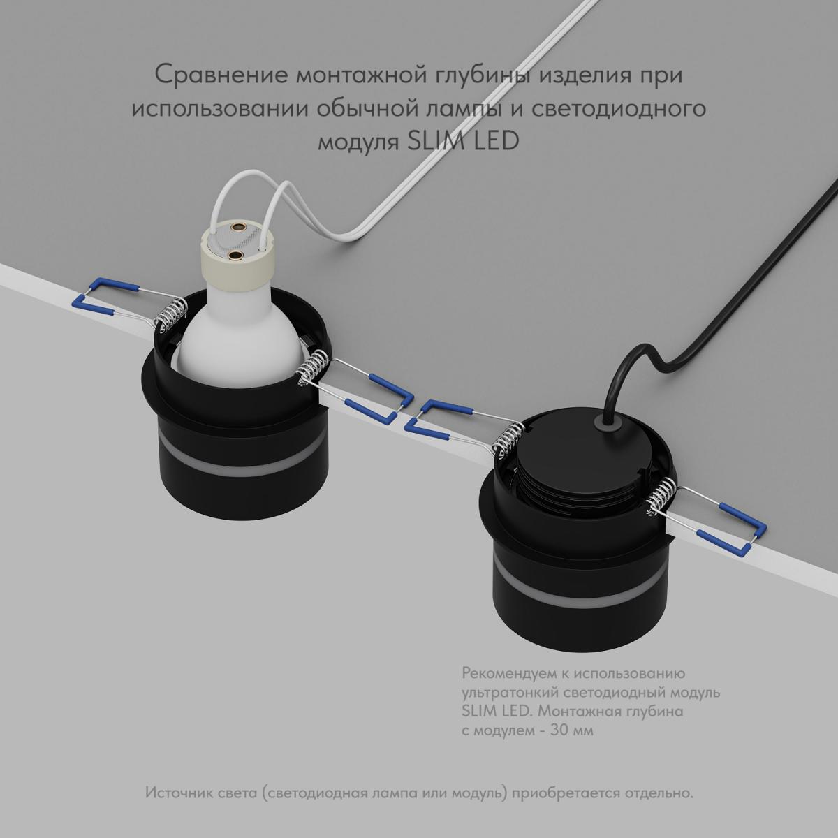 Влагозащищенный светильник Denkirs DK2404-BK в Санкт-Петербурге