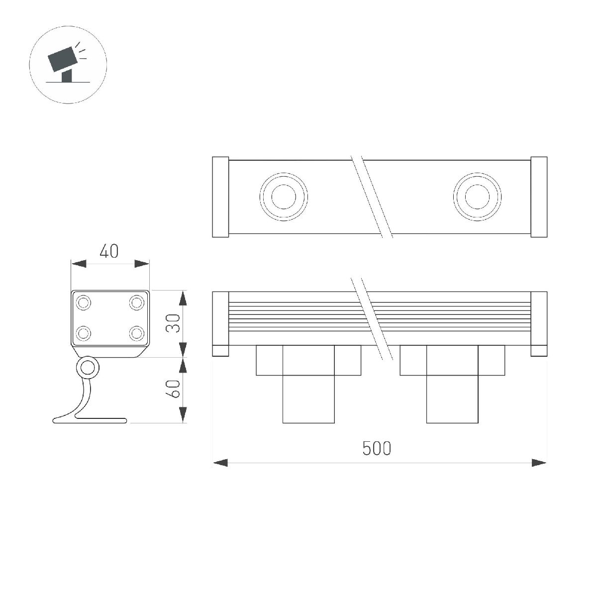 Линейный прожектор Arlight AR-LINE-500-12W Warm2700 051755 в Санкт-Петербурге