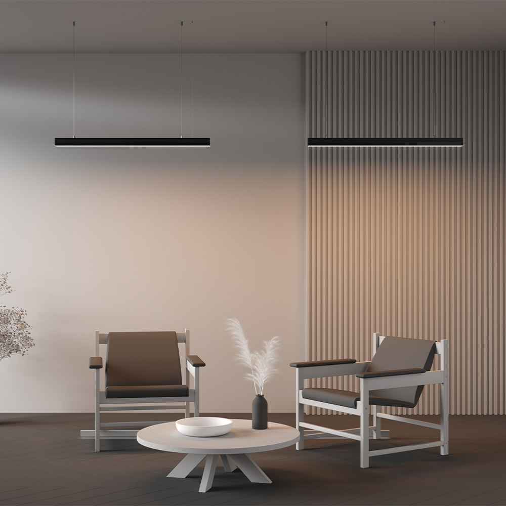 Линейный подвесной светильник Maytoni Technical 3000K 50x50 (Черный, 1 м) LL312027 в Санкт-Петербурге