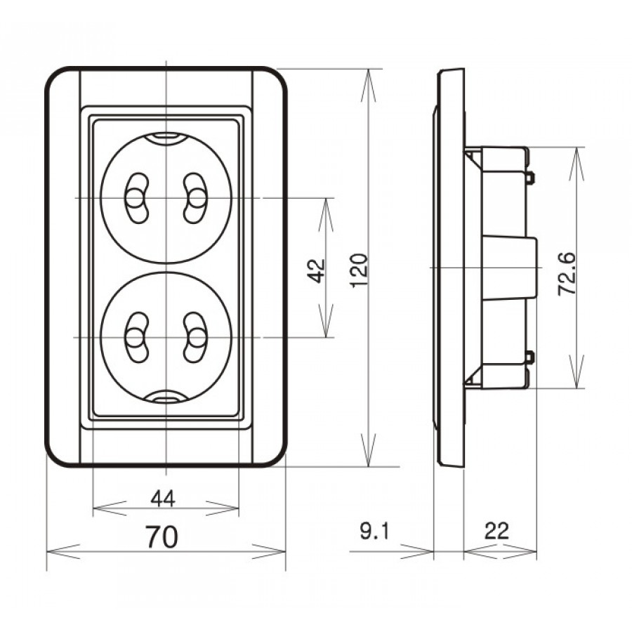 Розетка 1-местная SHIN DONG-A WSN 1221 WH в Санкт-Петербурге