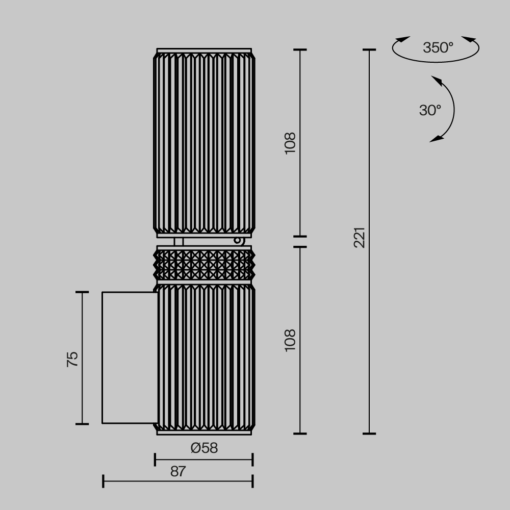 Настенный светильник Maytoni Metropolis MOD475WL-02B в #REGION_NAME_DECLINE_PP#