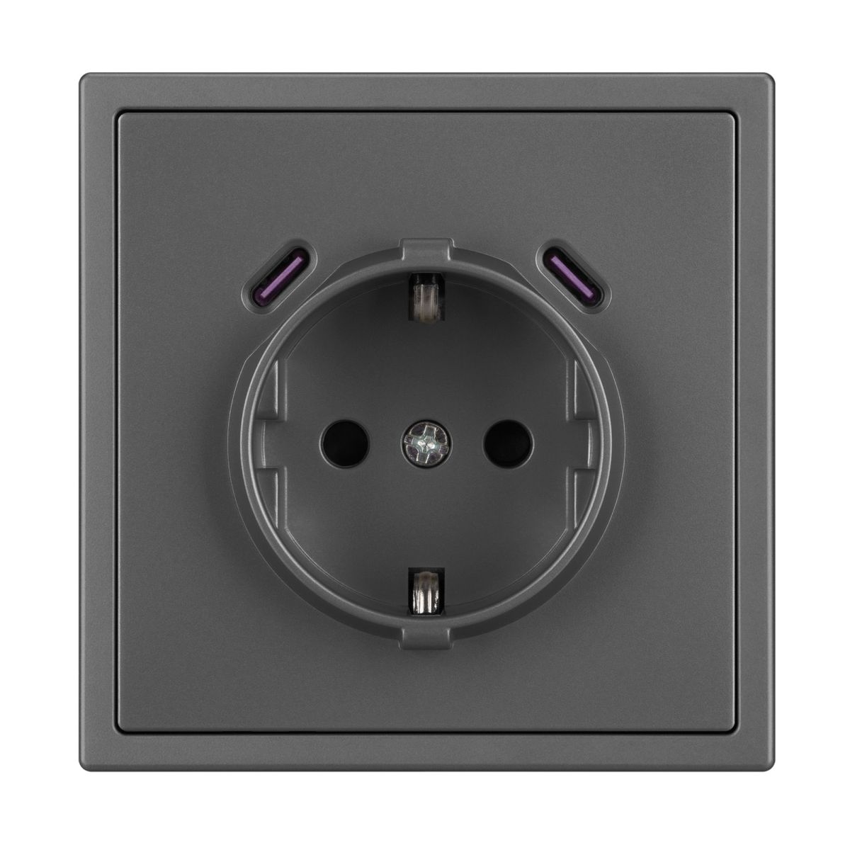 Розетка зк со шторками с USB тип C+С софт-тач серый базальт Arlight SCT-MUCC-SFPL-GR (250V, 16A) 061816(1) в Санкт-Петербурге