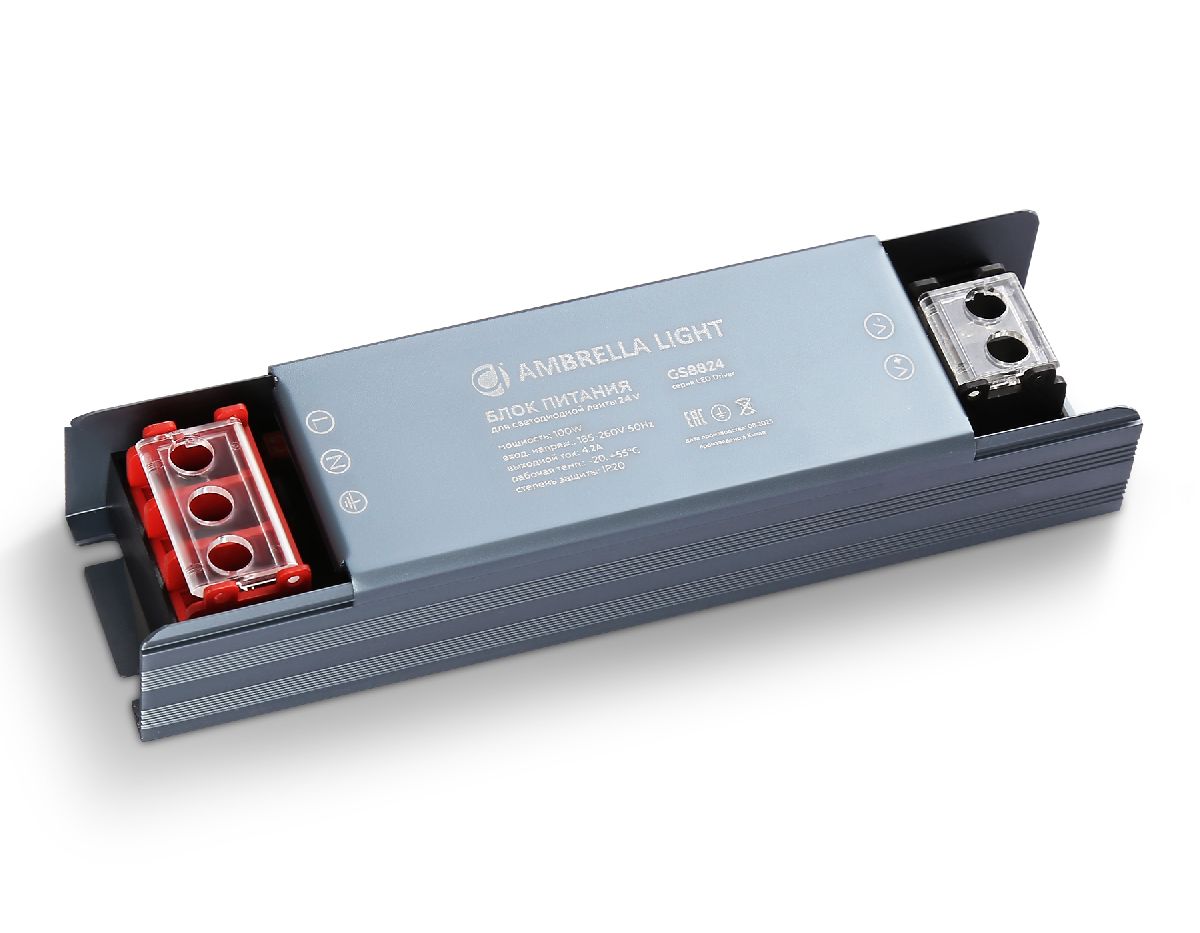 Блок питания Ambrella Light LED Driver 24V 100Вт AC185-260 4.2A IP20 GS8824 в #REGION_NAME_DECLINE_PP#