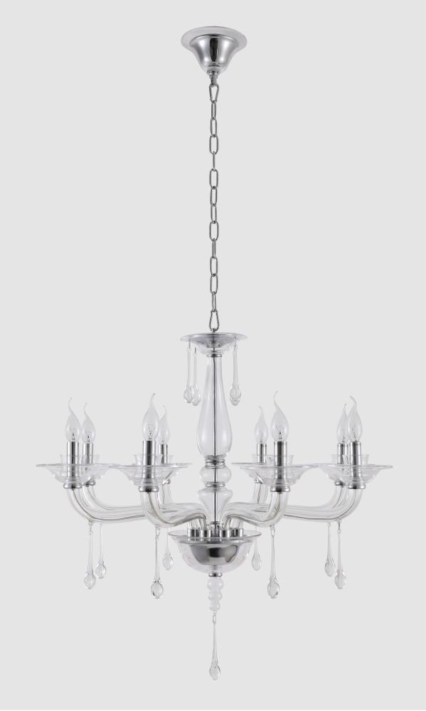 Подвесная люстра Crystal Lux Monica SP8 Chrome/Transparent в Санкт-Петербурге