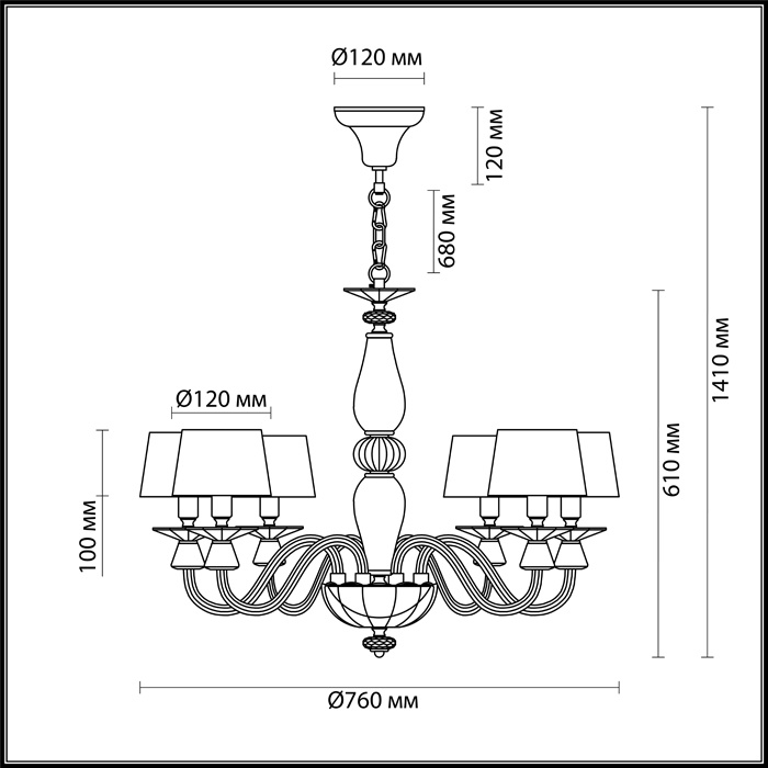 Подвесная люстра Odeon Light Amalia 4198/6 в Санкт-Петербурге