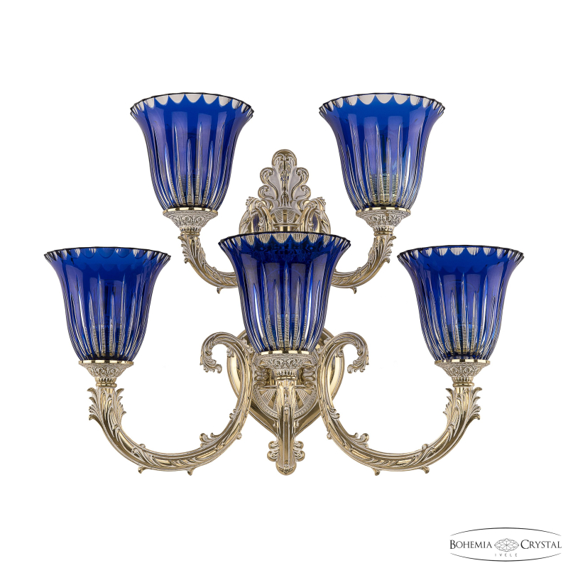 Бра Bohemia Ivele Crystal Florence 7109B16/3+2/210 GW P2 U Clear-Blue/H-1K в Санкт-Петербурге