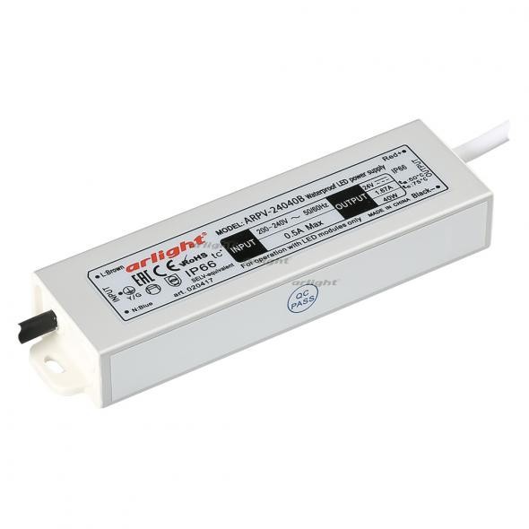 Блок питания Arlight ARPV-24040-B (24V, 1.7A, 40W) 020417 УЦ в Санкт-Петербурге
