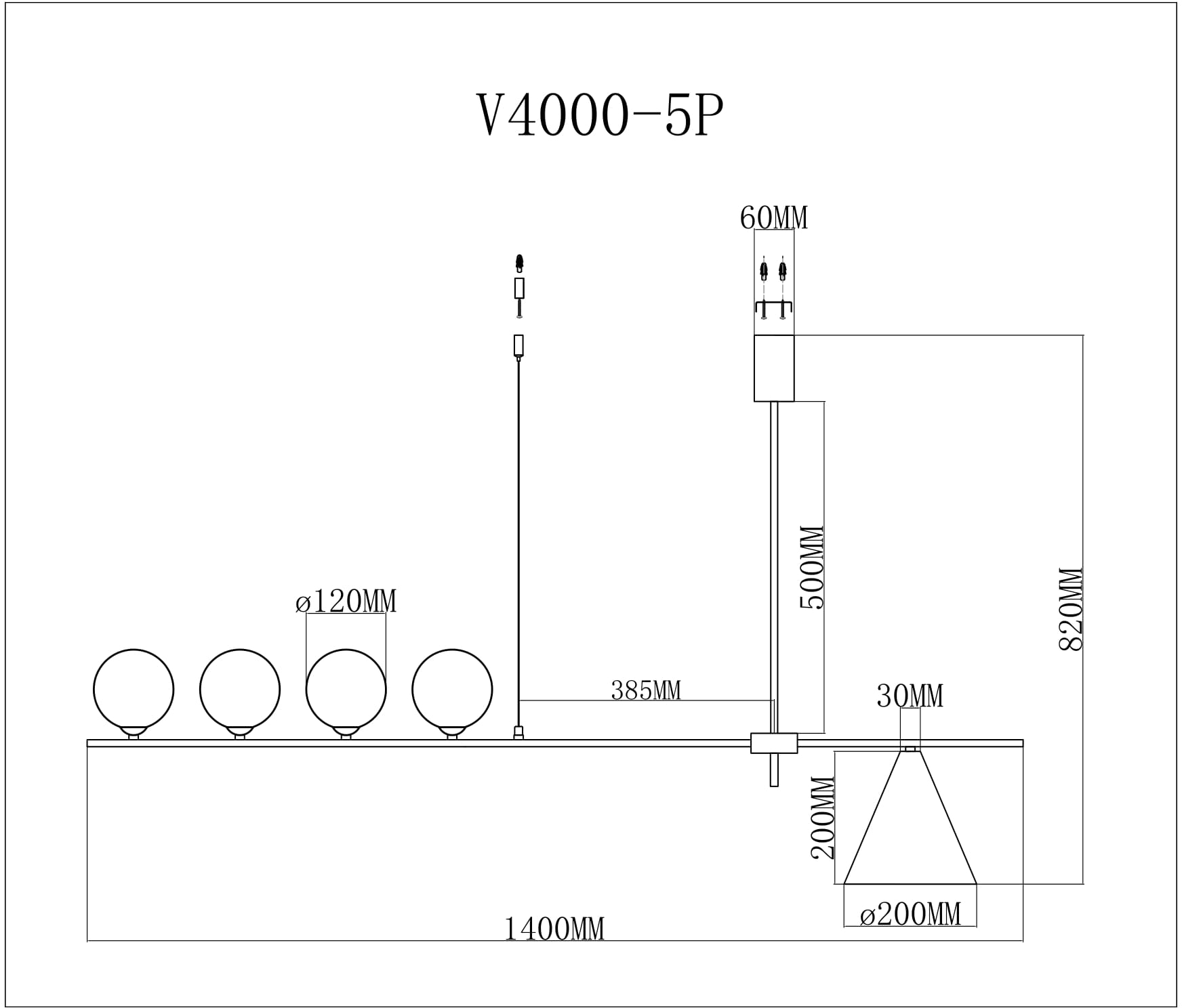 Подвесная люстра Moderli Holly V4000-5P в Санкт-Петербурге