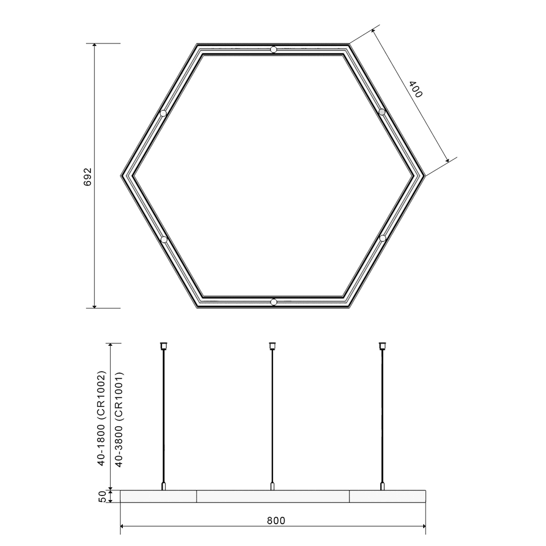 Подвесной светильник DesignLed Hex-Type-5050-04-63-WW 004919 в Санкт-Петербурге