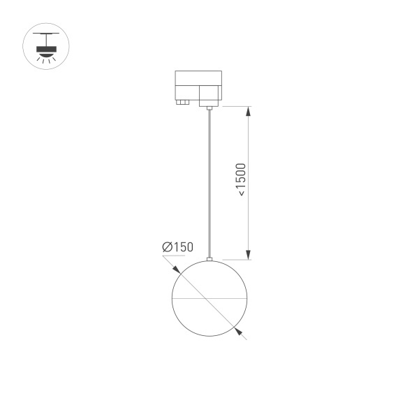 Трековый светильник Arlight LGD-Emisfero-Track-Hang-4TR-R150-11W Warm3000 035940 в Санкт-Петербурге